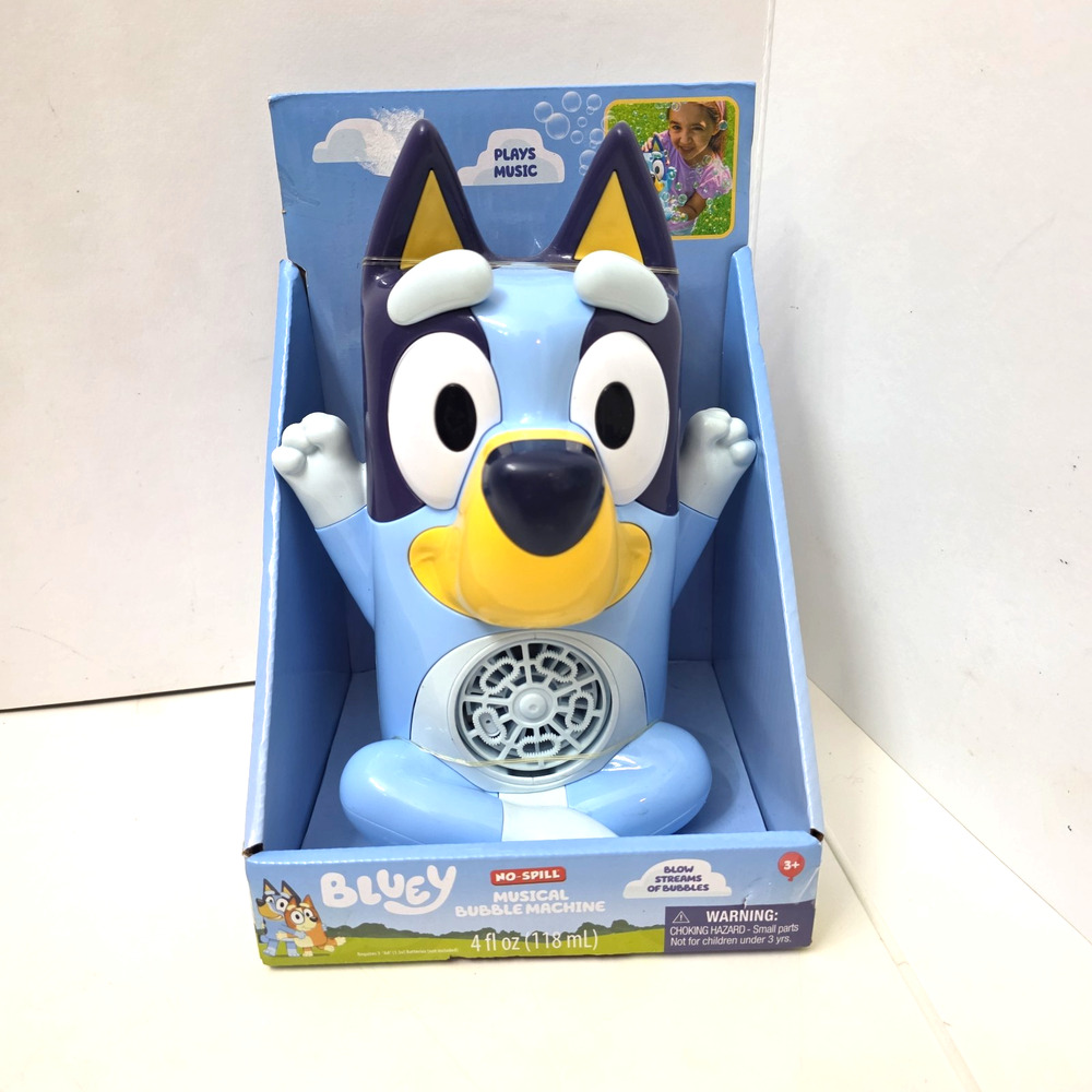 Bluey Musical Bubble Machine New in Box No Spill Ages 3+